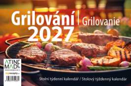 Kalendář 2027 Grilování, stolní, týdenní, 14 x 21,4 cm
