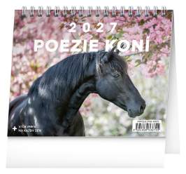 Kalendář 2027 stolní: Poezie koní, 16,5 x 13 cm