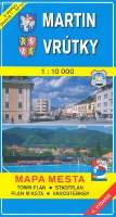 Martin, Vrútky 1:10 000 Mapa mesta Town plan Stadtplan Plan miasta Várostérkép