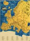 Stírací mapa Evropy – zlatá Deluxe XL