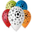 Balonky nafukovací 12" Fotbal 5 ks v sáčku