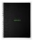 Greenbook kroužkový, A4+, linkovaný, 80 listů, 90g FSC, soft desky 350g, děrování, černý
