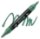 Akrylový popisovač Faber-Castell Multimark Metallic - 295, green metallic
