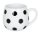 Hrnek buclák - Bílý s černými tečkami / Black and White Dots Hrnek buclák - Bílý s černými tečkami / Black and White Dots