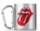 Kovový hrnek s karabinou 240 ml - Rolling Stones Kovový hrnek s karabinou 240 ml - Rolling Stones