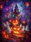 Diamantový obrázek - Halloweenský zámek 30x40 cm