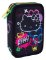 Penál 2 zipy Jumper Hello Kitty Neon Black - vybavený Penál 2 zipy Jumper Hello Kitty Neon Black - vybavený