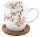 Porcelánový hrnek a tácek Sakura