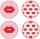 Sada čtyř porcelánových odkládacích talířků Twist & Match Red Sada čtyř porcelánových odkládacích talířků Twist & Match Red