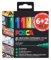6+2 Sada popisovačů Posca PC-1M - 8 ks 6+2 Sada popisovačů Posca PC-1M - 8 ks