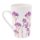 Hrnek porcelánový s květy fialovými 370 ml