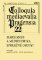 Colloquia mediaevelia Pragensia 22 Colloquia mediaevelia Pragensia 22