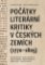 Počátky literární kritiky v českých zemích (1770-1805) Počátky literární kritiky v českých zemích (1770-1805)