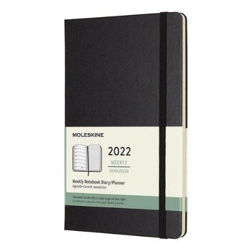 Moleskine Plánovací zápisník 2022 černý L, tvrdý Knihkupectví LUXOR
