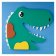 Dřevěný obrázek k dotvoření - Dinosaurus