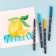 Tombow ABT Dual Pen Brush sada oboustranných štětcových fixů - Lemon Squeezy 6 ks