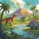 Dřevěné puzzle Dinosauři 44 dílků