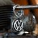 Troika klíčenka - logo VW (kovová, mix barev)