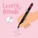 GEL PEN WITH ANIMAL DECORATION - LOVELY FRIENDS - PANDA