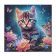 Dřevěné puzzle/Kotě A4