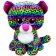 TY Boos DOTTY - barevný leopard 42 cm