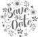 Dřevěné razítko Aladine velikost F - save the date