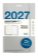 Měsíční plánovač Booklet 2027, Medium A5, anglicky