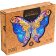 Unidragon dřevěné puzzle - Motýl velikost L