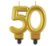 Dortová svíčka č.50 zlatá
