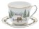 Porcelánový šálek a podšálek White Forest