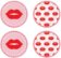 Sada čtyř porcelánových odkládacích talířků Twist & Match Red