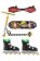 Sada skateboard, waveboard, brusle, koloběžka
