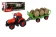 Traktor Zetor s vlekem a balíky na setrvačník, se světlem, se zvukem