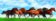 3D Pravítko - Horses in green field deep