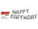 Balónky nafukovací fóliové- HAPPY BIRTHDAY - 40cm - stříbrný