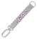 Krátká klíčenka s karabinkou Silver glitter