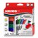 Kores K-MARKER SET 4 ks popisovače na bílé tabule a flipcharty kulatý hrot + stírací magnetická houbička