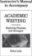 Academic Writing: Instructor´s Manual