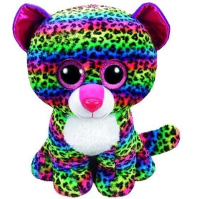 TY Boos DOTTY - barevný leopard 42 cm