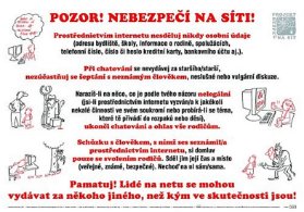 Plakát - Pozor! Nebezpečí na síti!
