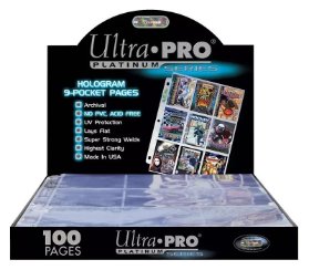 UltraPRO: Platinum stránkové obaly na 9 karet (100 kusů)