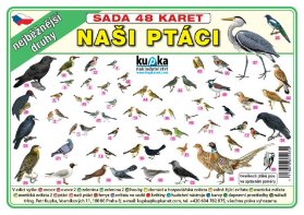 Sada 48 karet - Naši ptáci