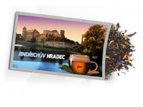 Pohled s dárkem: Jindřichův Hradec s ovocným čajem