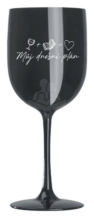 Knihomolská sklenička černá - Můj dnešní plán