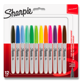 Permanentní popisovač Sharpie Fine sada 12 barev