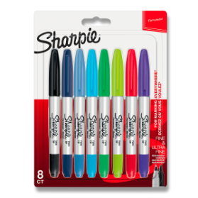 Permanentní popisovač Sharpie Twin Tip sada 8 barev