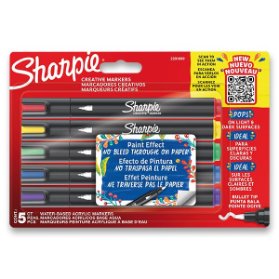 Akrylový popisovač Sharpie Acrylic Marker Bullet sada 5 barev