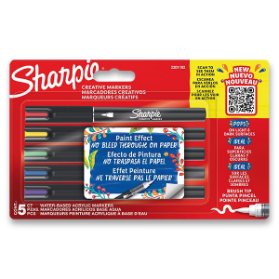 Akrylový popisovač Sharpie Acrylic Marker Brush sada 5 barev