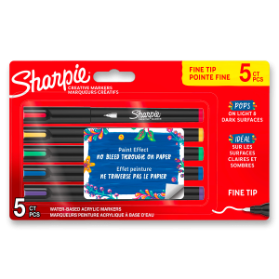 Akrylový popisovač Sharpie Acrylic Marker Bullet Fine - 5 ks