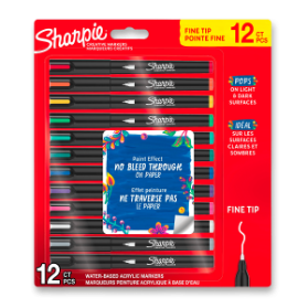 Akrylový popisovač Sharpie Acrylic Marker Bullet Fine - 12 ks
